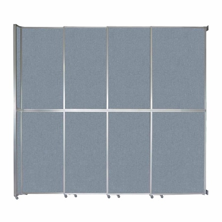 Versare Operable Wall Sliding Room Divider 12'8" x 12'3" Powder Blue Fabric 1072404-2